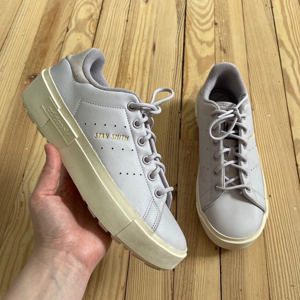 Adidas Stan Smith Bonega Lilac pastel Purple Platform Casual Sneakers Womens 7.5